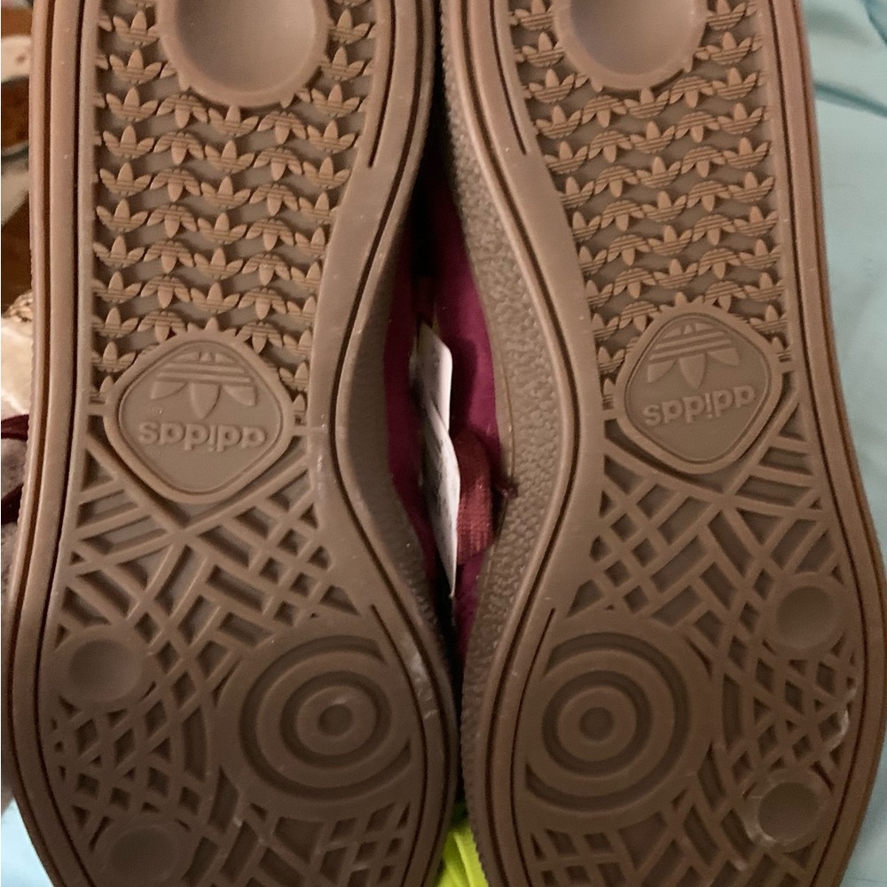 Adidas Maroon and Neon Yellow Spezial sneakers NWT - Picture 6 of 6